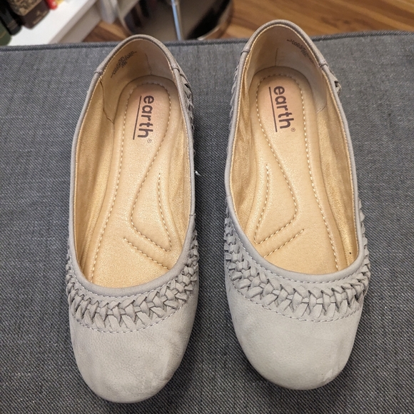 Earth Shoes Grey 9W Ballet Flats - Picture 1 of 5